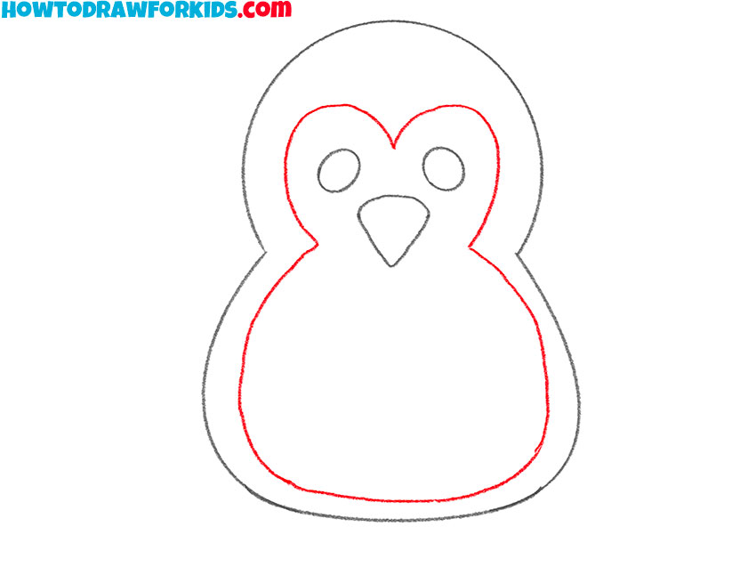 how to draw a penguin realistic