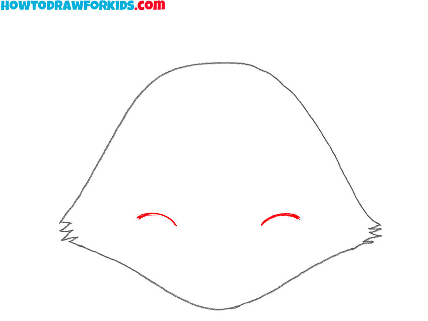 how to draw a simple fox head
