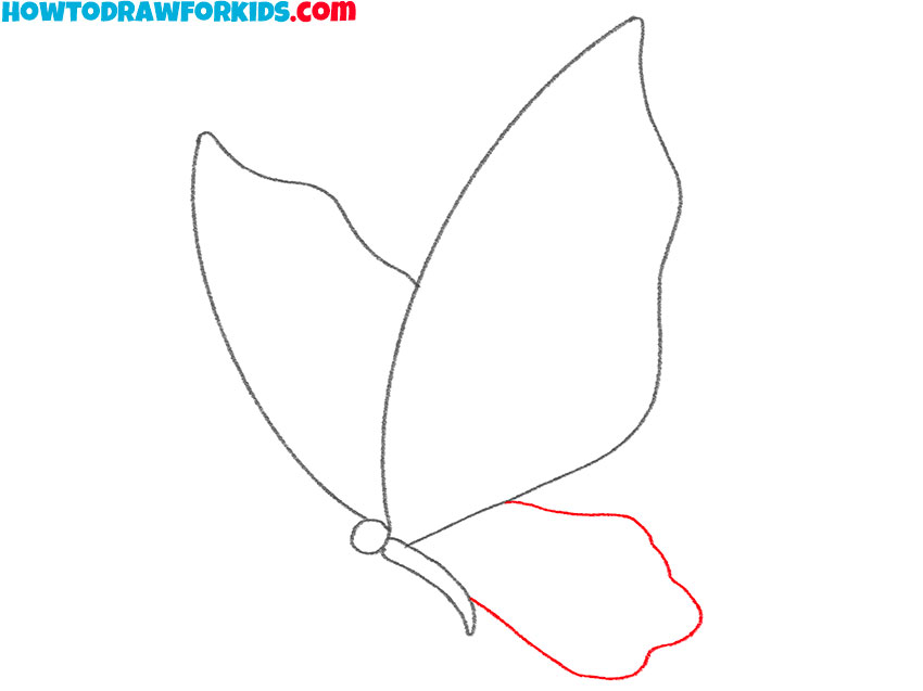 flying butterfly drawing