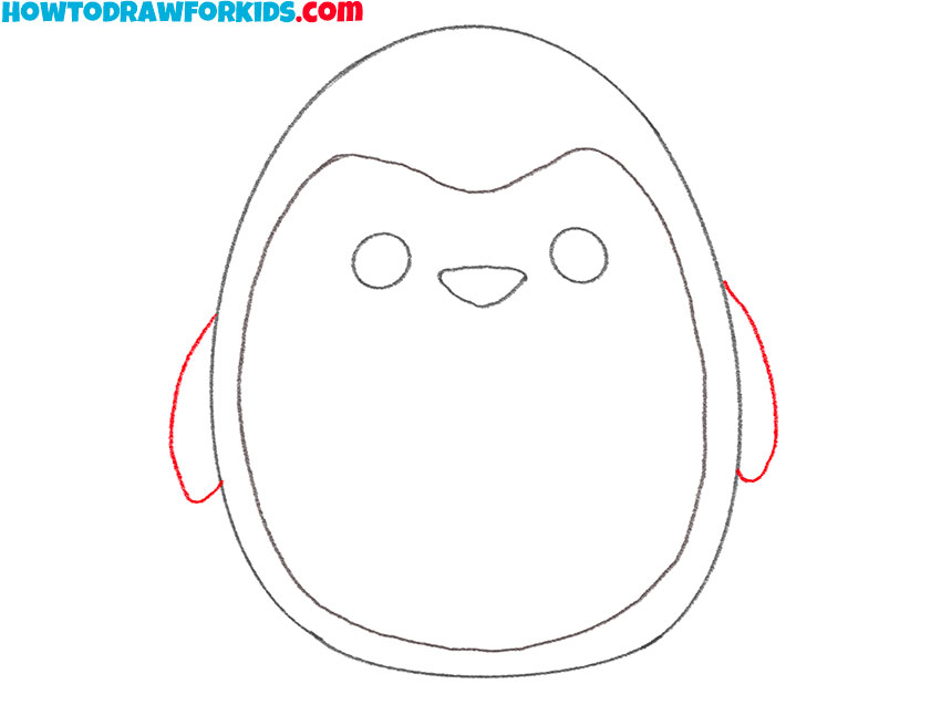 how to draw a baby penguin cute