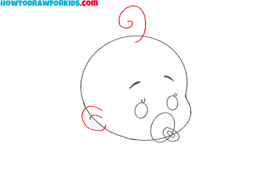how to draw a cartoon baby for beginners