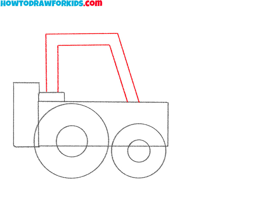 how to draw a cartoon bulldozer