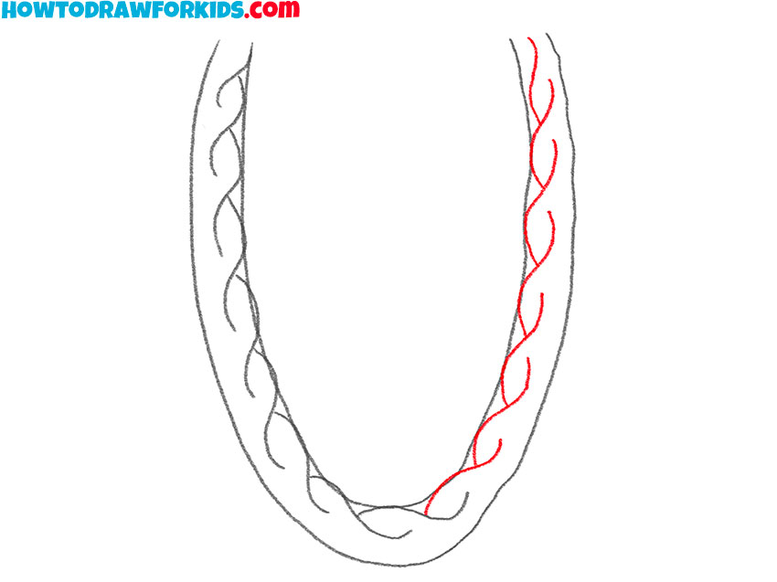 how to draw a chain necklace for kindergarten