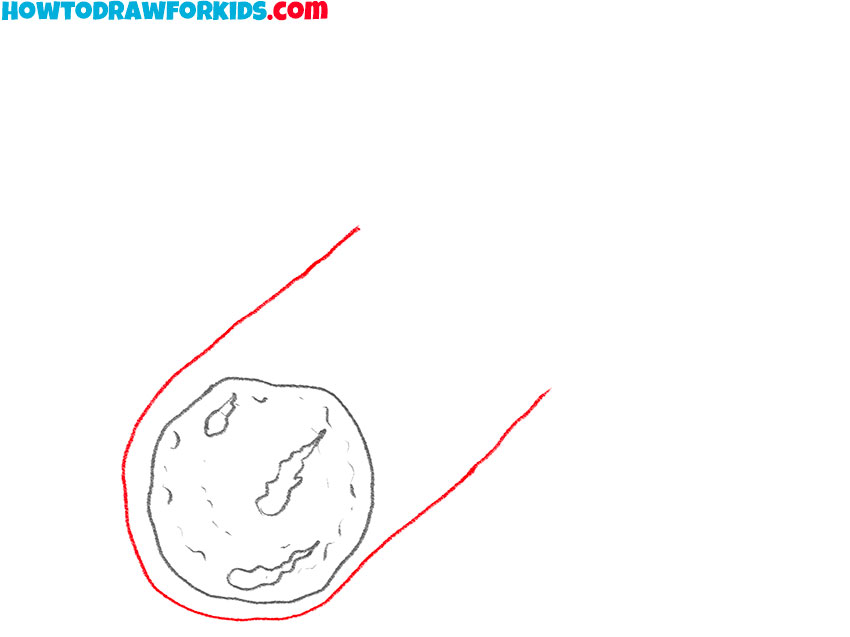 how to draw a meteor for kindergarten