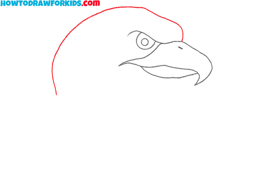 how to draw an eagle head for kids