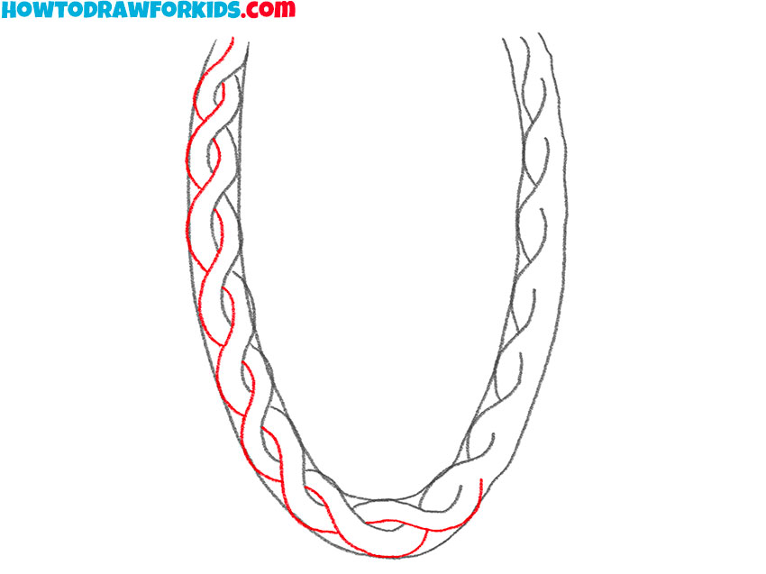 chain necklace drawing lesson