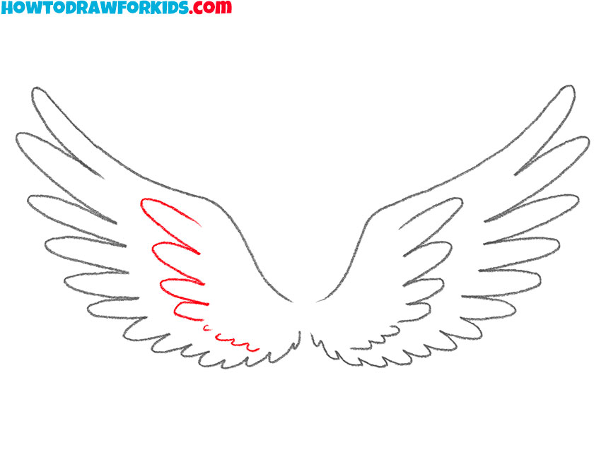 feathered wings drawing tutorial