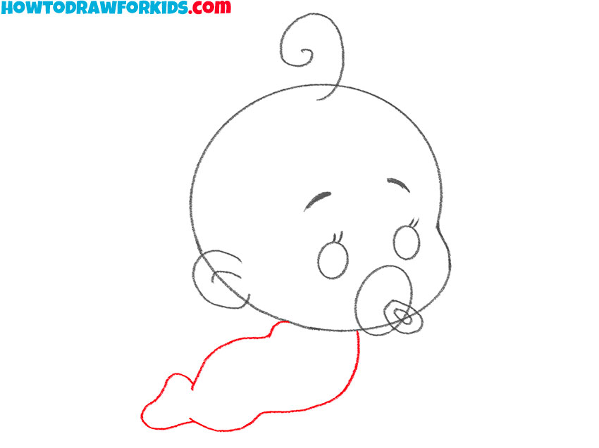 how to draw a cartoon baby for kindergarten