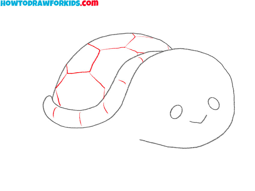 how to draw a cartoon turtle for beginners