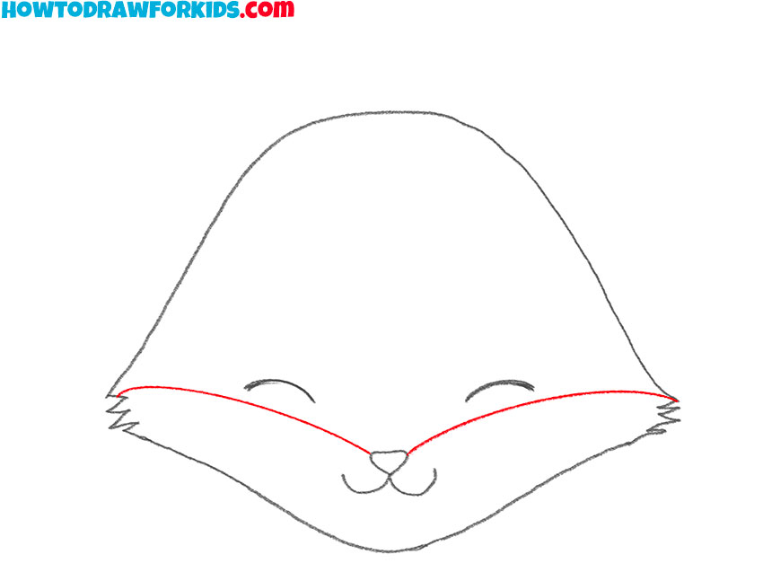 how to draw a cute fox head