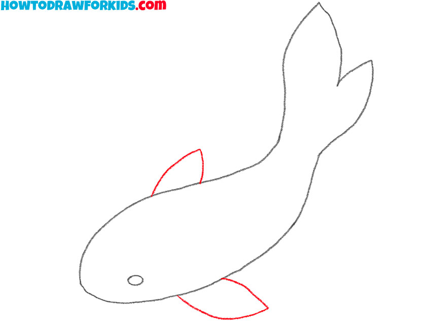 how to draw a koi fish simple