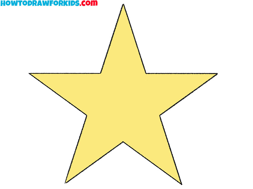 How To Draw A Star Step By Step Easy Drawing Tutorial For Kids   5 How To Draw A Star Cute 