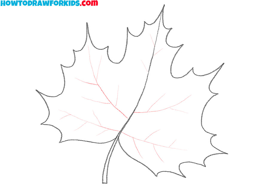 how to draw an autumn leaf for beginners