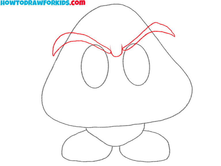 How to Draw Goomba Easy Drawing Tutorial For Kids