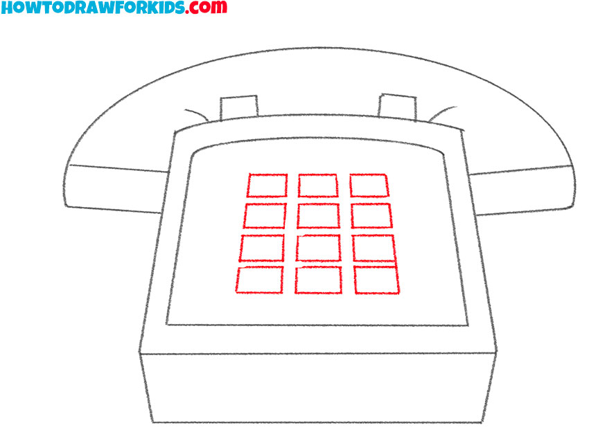 how to draw telephone for kindergarten