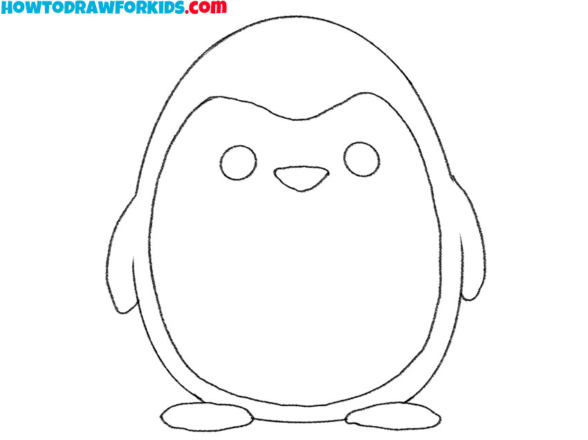 baby penguin drawing lesson