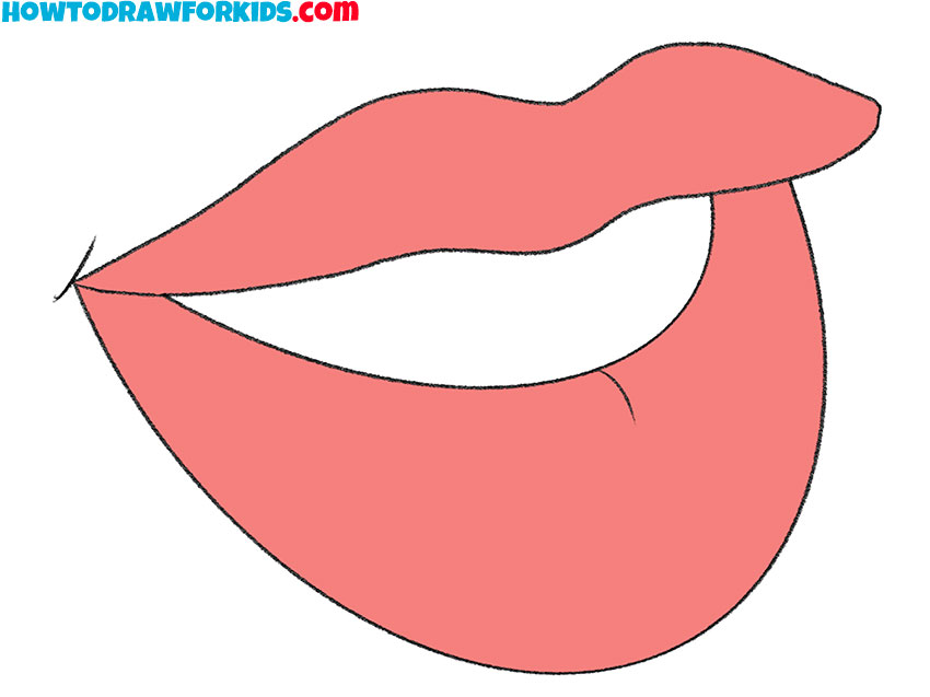 cartoon lips drawing tutorial