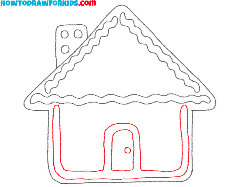 easy how to draw a gingerbread house