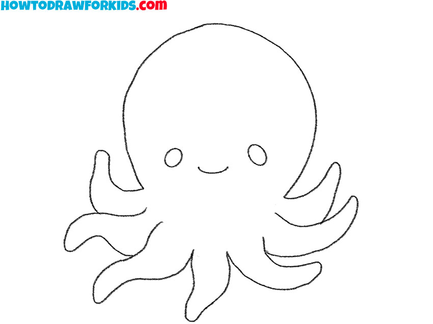 easy octopus drawing tutorial