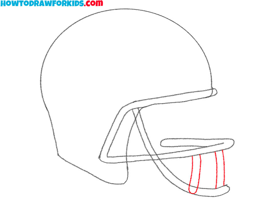football helmet drawing lesson
