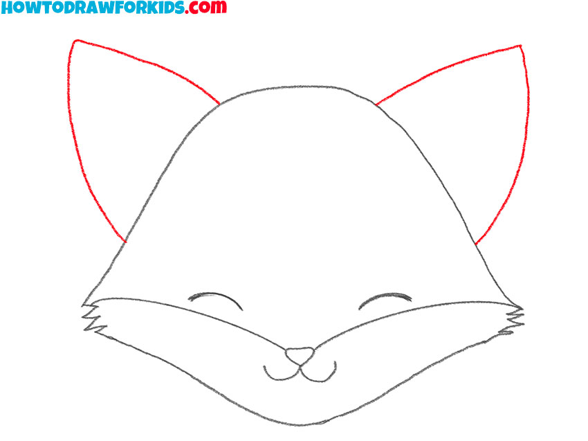 how to draw a cartoon fox head