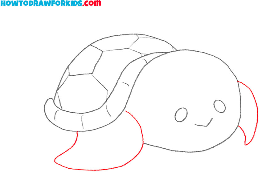how to draw a cartoon turtle for kindergarten
