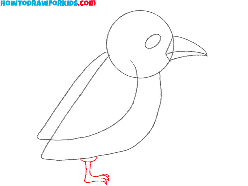 how to draw a cute crow
