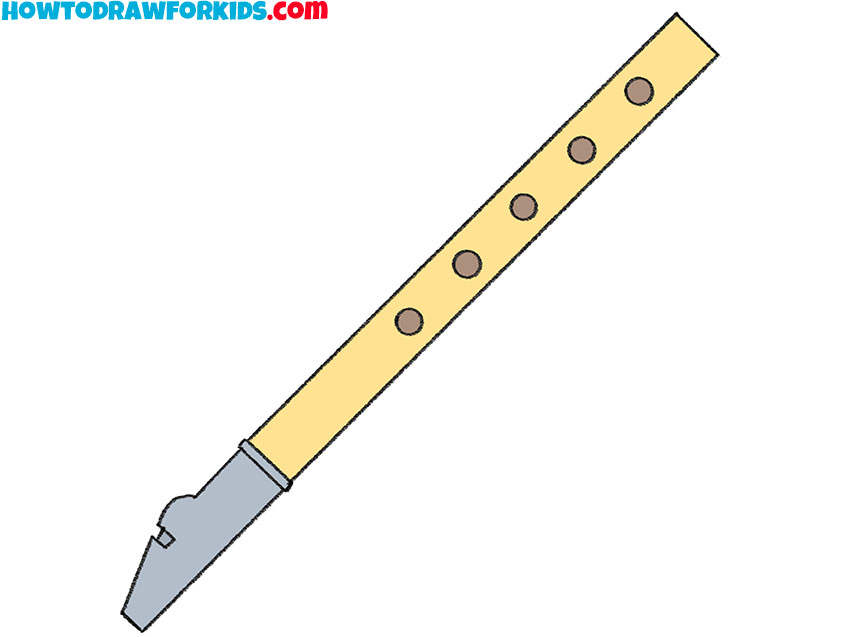 how to draw a flute for kindergarten