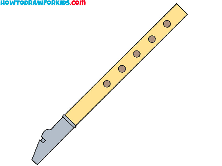 How to Draw a Flute Easy Drawing Tutorial For Kids