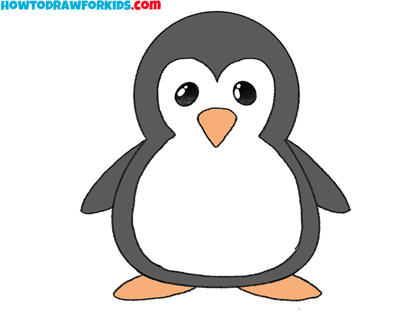 How to Draw a Cartoon Penguin - Easy Drawing Tutorial For Kids