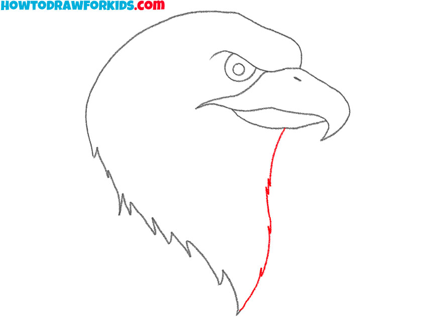 how to draw an eagle head for kindergarten
