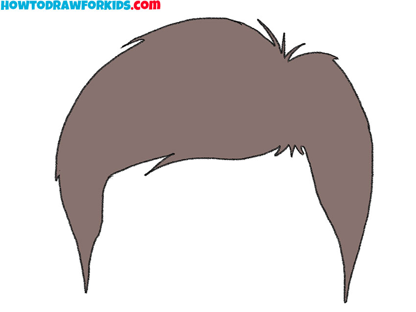how to draw hair simple