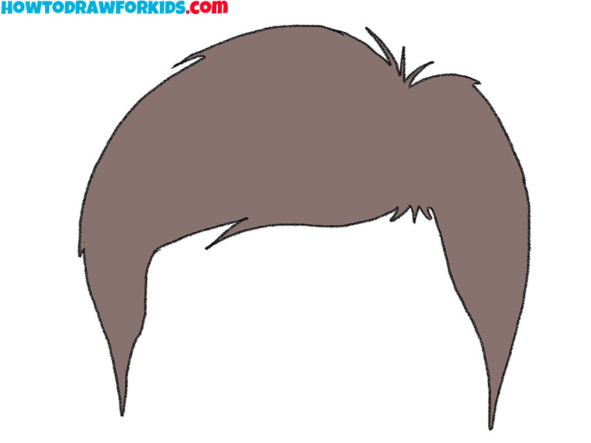 how to draw realistic boy hair step by step