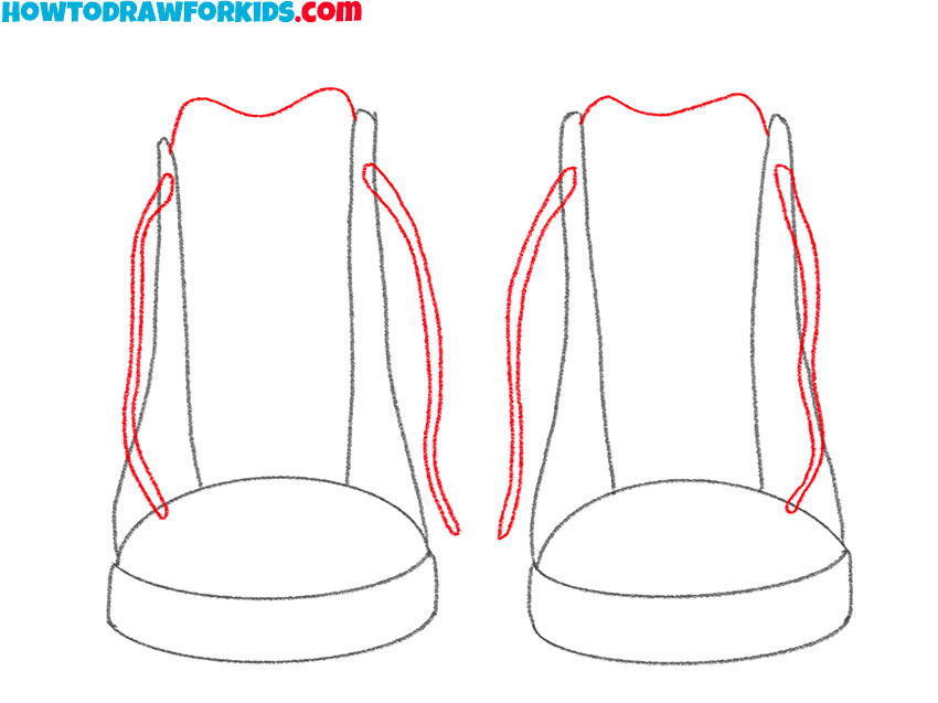 shoes from the front drawing for beginners