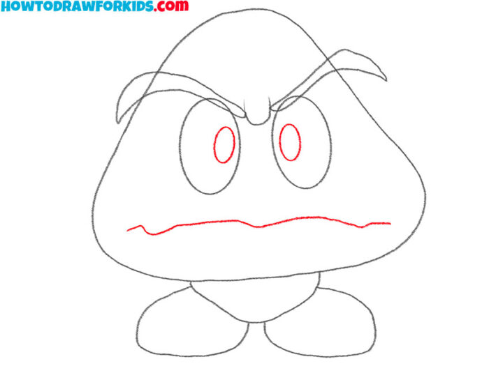 How to Draw Goomba Easy Drawing Tutorial For Kids