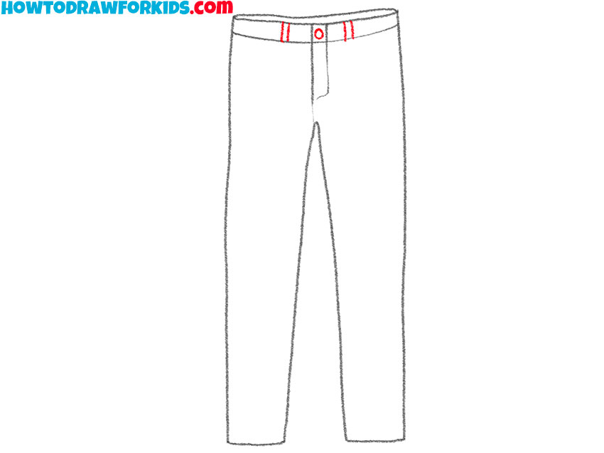 simple jeans drawing