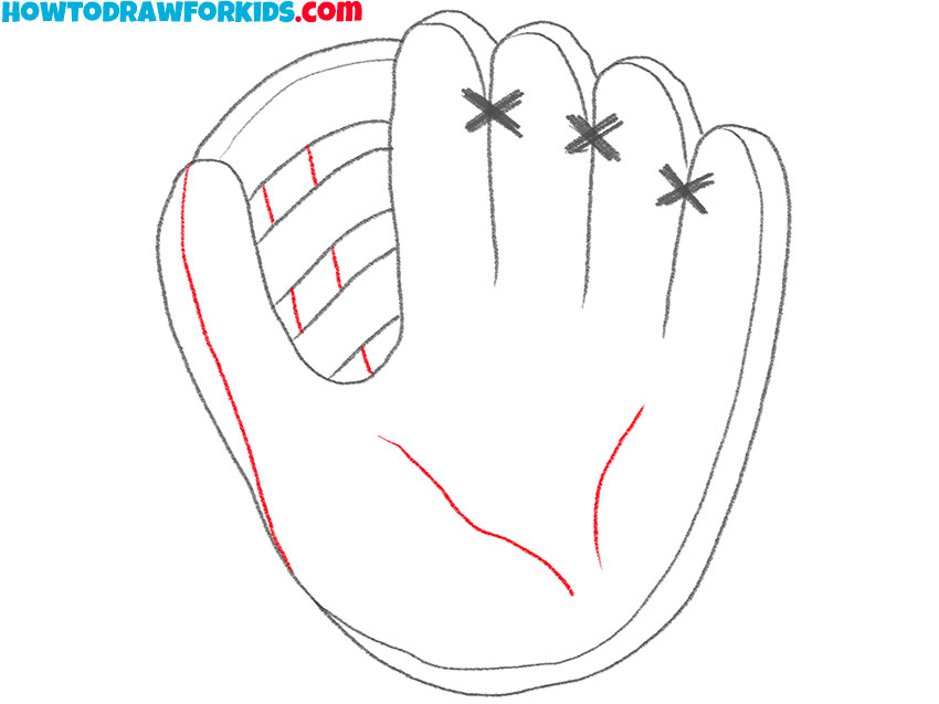 baseball glove drawing tutorial