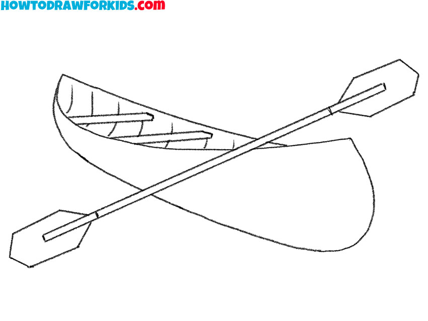 canoe drawing drawing