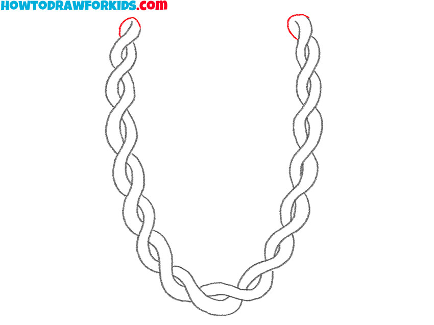 chain necklace drawing guide