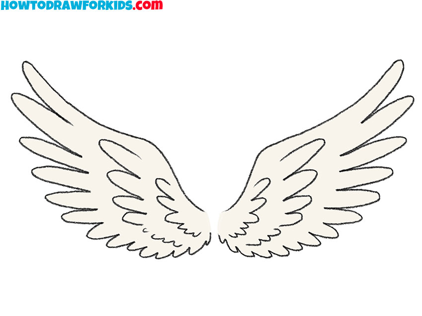 How to Draw Feathered Wings Easy Drawing Tutorial For Kids