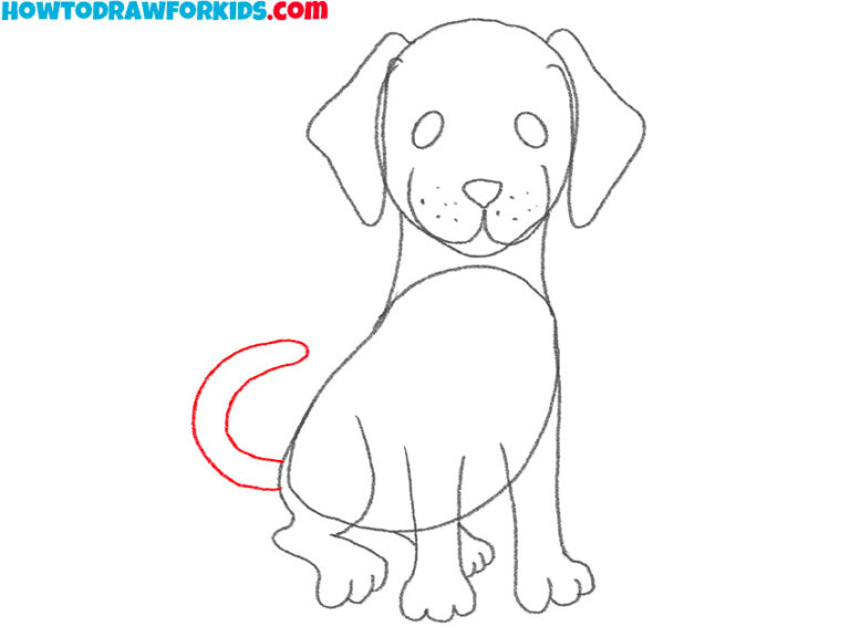 How to Draw a Black Lab Easy Drawing Tutorial For Kids