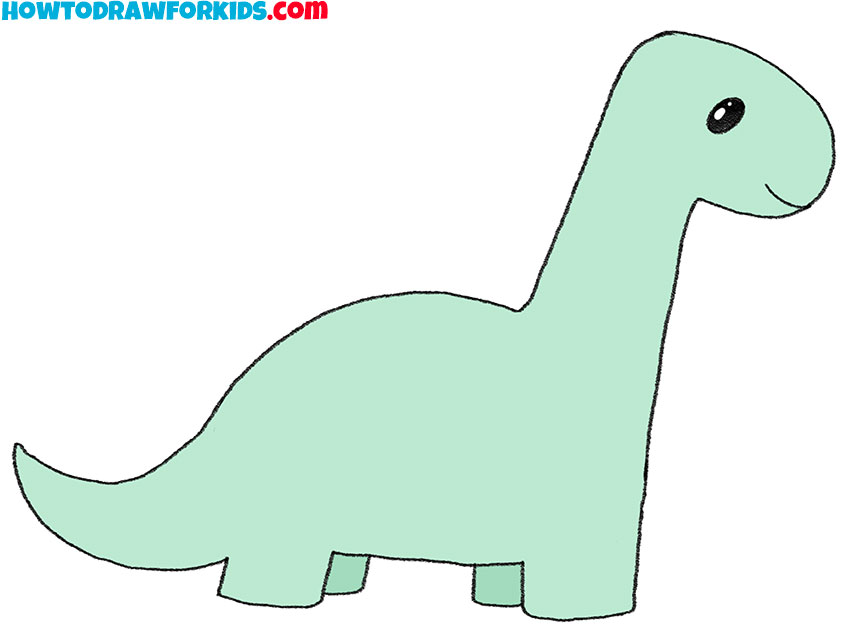 How To Draw A Dinosaur Easy Drawing Tutorial For Kids