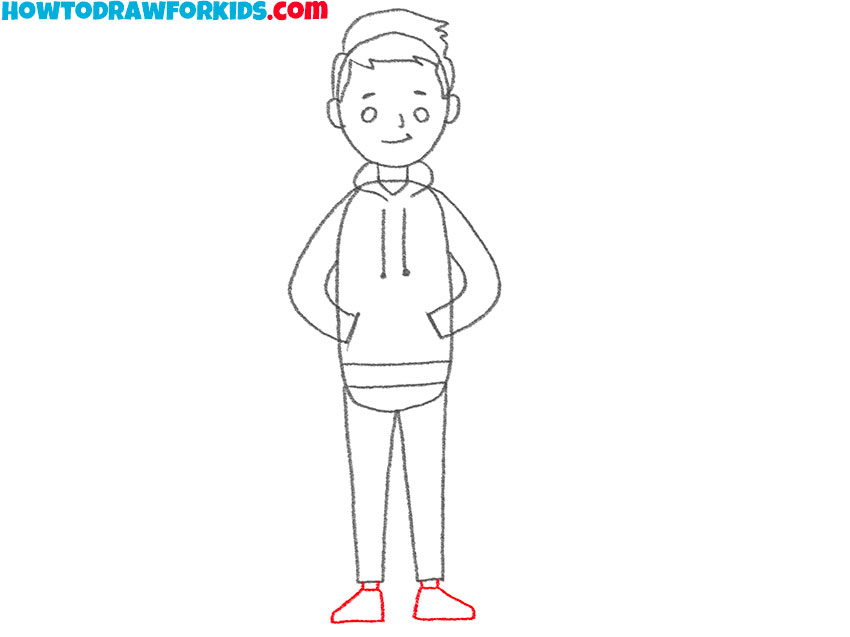 how to draw a hoodie on someone simple