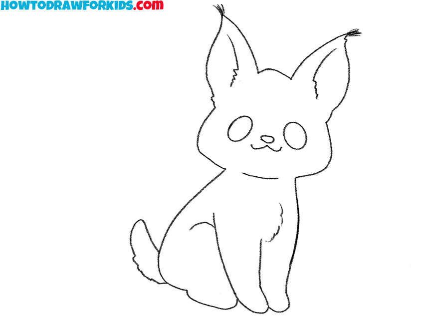 how to draw a lynx for kindergarten