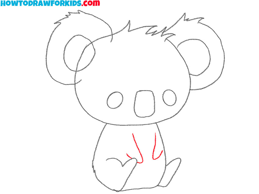 how to draw a realistic koala step by step