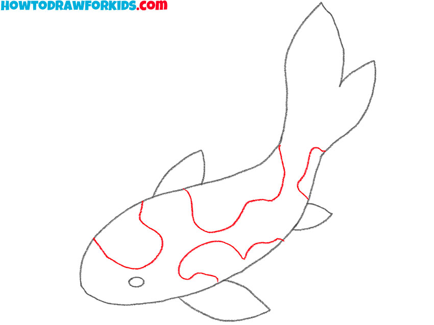 how to draw a realistic koi fish step by step