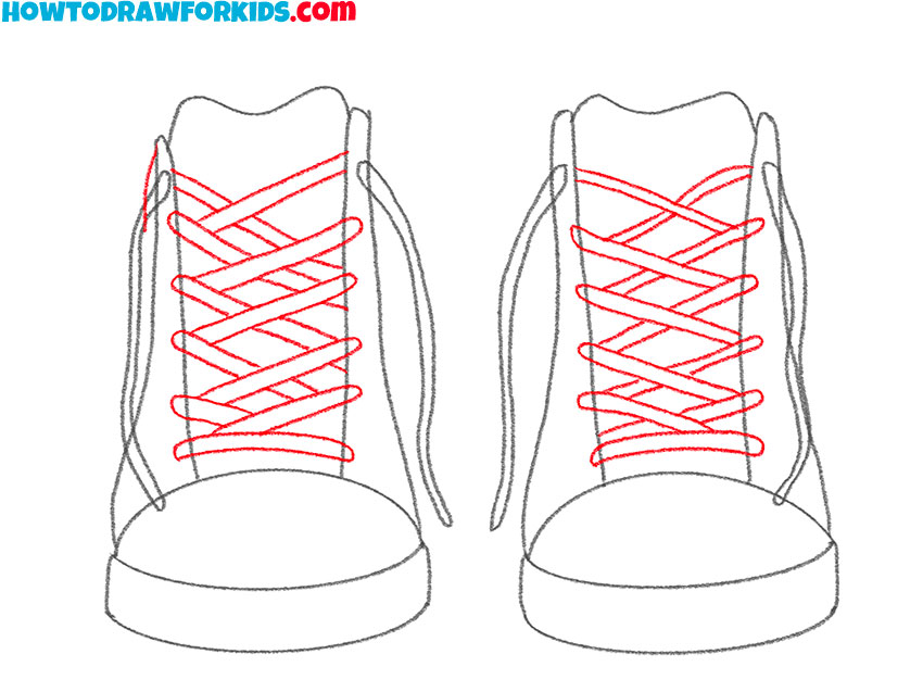 shoes from the front drawing for kindergarten