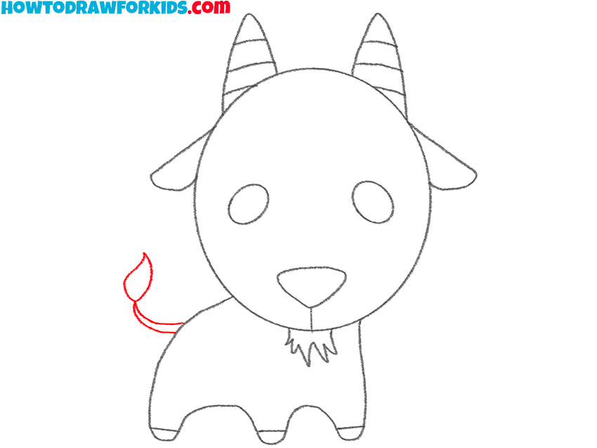 simple goat drawing guide