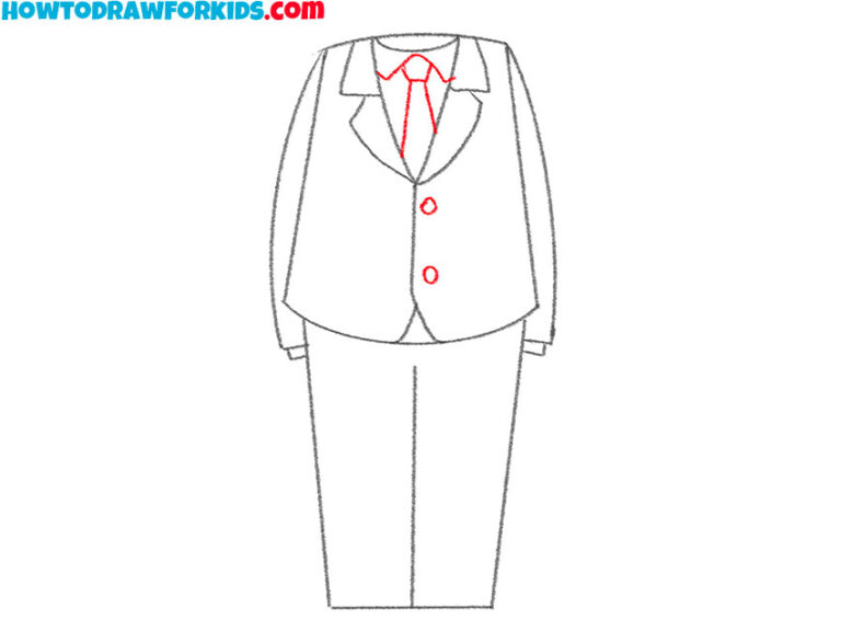 How to Draw a Suit Easy Drawing Tutorial For Kids