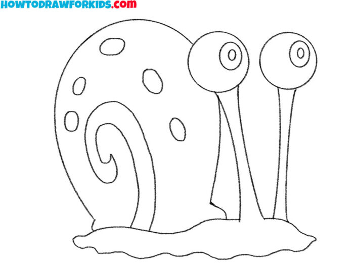 How to Draw Gary the Snail - Easy Drawing Tutorial For Kids